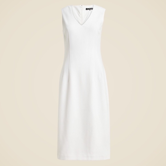JCREW Size 2 Interview Dress in Four-Season Stretch - White $148 BY914 - Picture 1 of 4